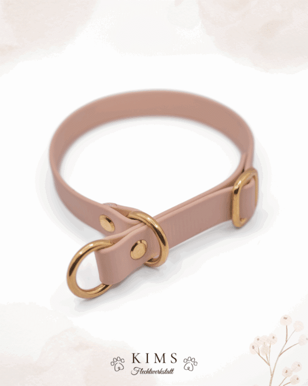 Biothane Halsband Zugstopp Nude
