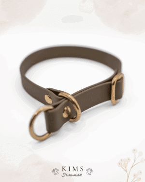 Biothane Halsband Zugstopp Olive Grün