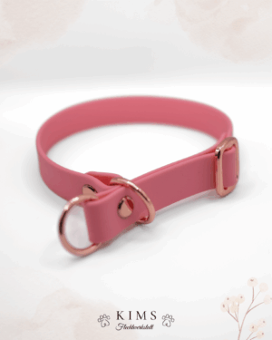 Biothane Halsband Zugstopp Pink