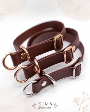 Biothane Halsband Zugstopp Sattelbraun