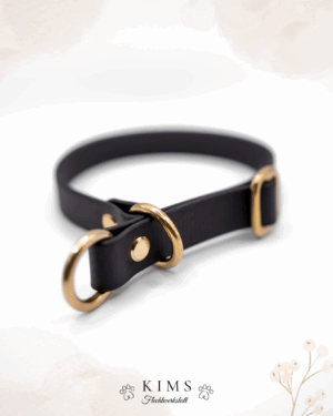 Biothane Halsband Zugstopp Schwarz
